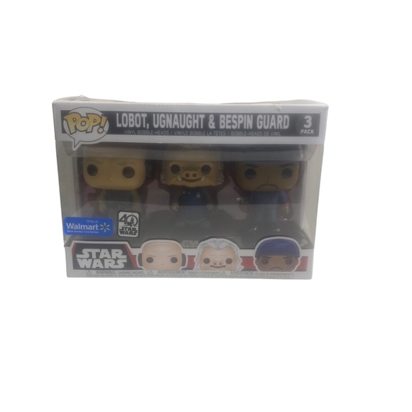 Funko Pop!  Star Wars Lobot, Ugnaught & Bespin Guard 3 Pack Vinyl Figure - Picture 1 of 4